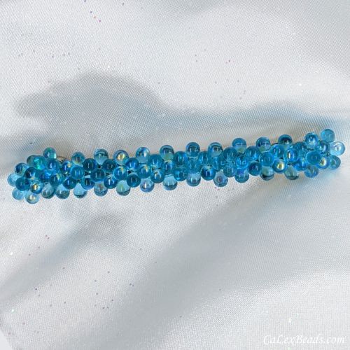 TOHO 3mm Bugle Beads Silver-Lined Teal 2.5-Inch Tube