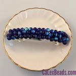 Barrettes:Bubbles, Cobalt Blue Frosted Rainbow 3" [ea]