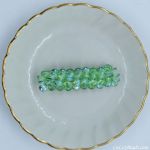 Barrettes:Fan Out, Peridot AB 2" [ea]