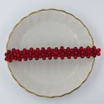 Barrettes:Tiny Bubbles, Frosted Siam Ruby 4" [ea]