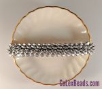 Barrettes:Fan Out, Silver 4" [ea]