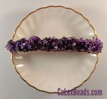 Barrettes:Rock Candy, Amethyst (Small Stone) 4" [ea]