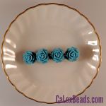 Barrettes:Floral, Roses Capri Blue 2" [ea]
