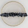 Barrettes:Rock Candy, Snowflake Obsidian 4" [ea]