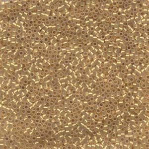 Miyuki 11/0 Delica Color #0230:Lined 24kt Gold Cream [5g]