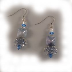 Earrings:Fanfare in Blue