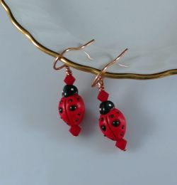 Earrings:Ladybugs