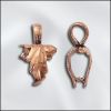 Findings:24mm Bali Style Copper Pinch Leaf Bail [1]