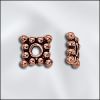 Findings:6mm Bali Style Copper Square Spacer Beads [12]