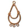 Findings:34mm Copper Teardrop w/Bar Chandelier Parts [6]