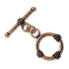 Findings:30mm 3 Rope Copper Toggle Clasps [4]