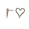 14kt Gold Fill:17x16mm Heart Posts [2]