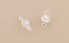 Bright Silver Pewter Links:11x5mm Ridged Rounds [10]