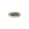 FINDINGS:11x5mm Silver Plated Message Bead Hope [4]