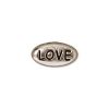 FINDINGS:11x5mm Silver Plated Message Bead Love [4]