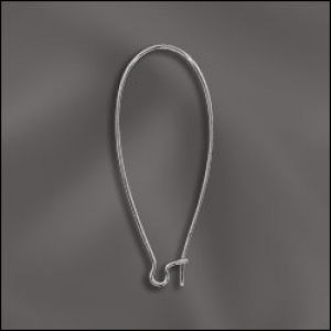 Silver Plated Clasps:2" Kidney Ear Wire [30]