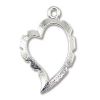 CLOSE OUT:10x15mm Silver Plated Wavy Heart Wire Wrappers [5]
