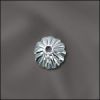 .925 Sterling Silver 7mm Corrugated Bead Caps [10]