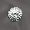 .925 Sterling Silver 9mm Corrugated Bead Caps [10]