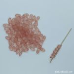 Long Magatama Beads 4x7mm Rose, Matte [12g]