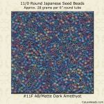 Matsuno 11/0:0011F Dark Amethyst, AB/Matte [28g]