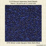 Matsuno 11/0:0074 Dark Blue, Silver Lined [28g]