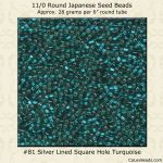 Matsuno 11/0:0081 Turquoise, Silver Lined [28g]