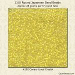 Matsuno 11/0:0202 Crystal, Lined Canary [28g]