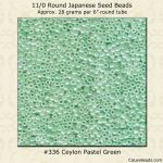 Matsuno 11/0:0336 Green, Ceylon Pastel [28g]