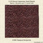 Matsuno 11/0:0466 Burgundy, Opaque [28g]
