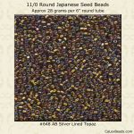 Matsuno 11/0:0648 Topaz, AB Silver Lined [28g]