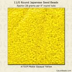 Matsuno 11/0:0731M Yellow, Matte Opaque  [28g]