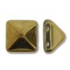 Pyramid 2-Hole 12mm:Crystal Amber [12]