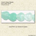 Heart Beads 6mm:Iced Mint [50]