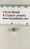 .925 Sterling Silver Heart Bead:Letter B [ea]