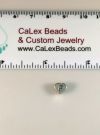 .925 Sterling Silver Heart Bead:Letter F [ea]