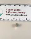.925 Sterling Silver Heart Bead:Letter N [ea]