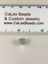 .925 Sterling Silver Heart Bead:Letter P [ea]