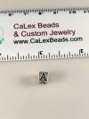.925 Sterling Silver Block Bead:Letter A [ea]