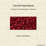 Toho 8/0 #0025C Ruby S/L [25g]