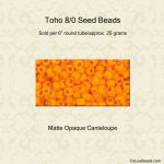 Toho 8/0 #0042BF Cantaloupe Matte Opq [25g]