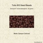 Toho 8/0 #0046F Oxblood Matte Opq [25g]