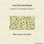 Toho 8/0 #0051F Lt Beige Matte Opq [25g]
