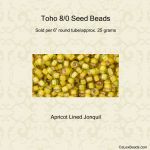 Toho 8/0 #0302 Jonquil/Apricot Lined [25g]