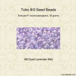 Toho 8/0 #0477 AB Lavender Misst [25g]