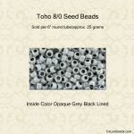 Toho 8/0 #0820 Jet Lined Grey [25g]