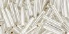 Toho #3 Bugle Beads:#21 Silver Lined Crystal [25 g]